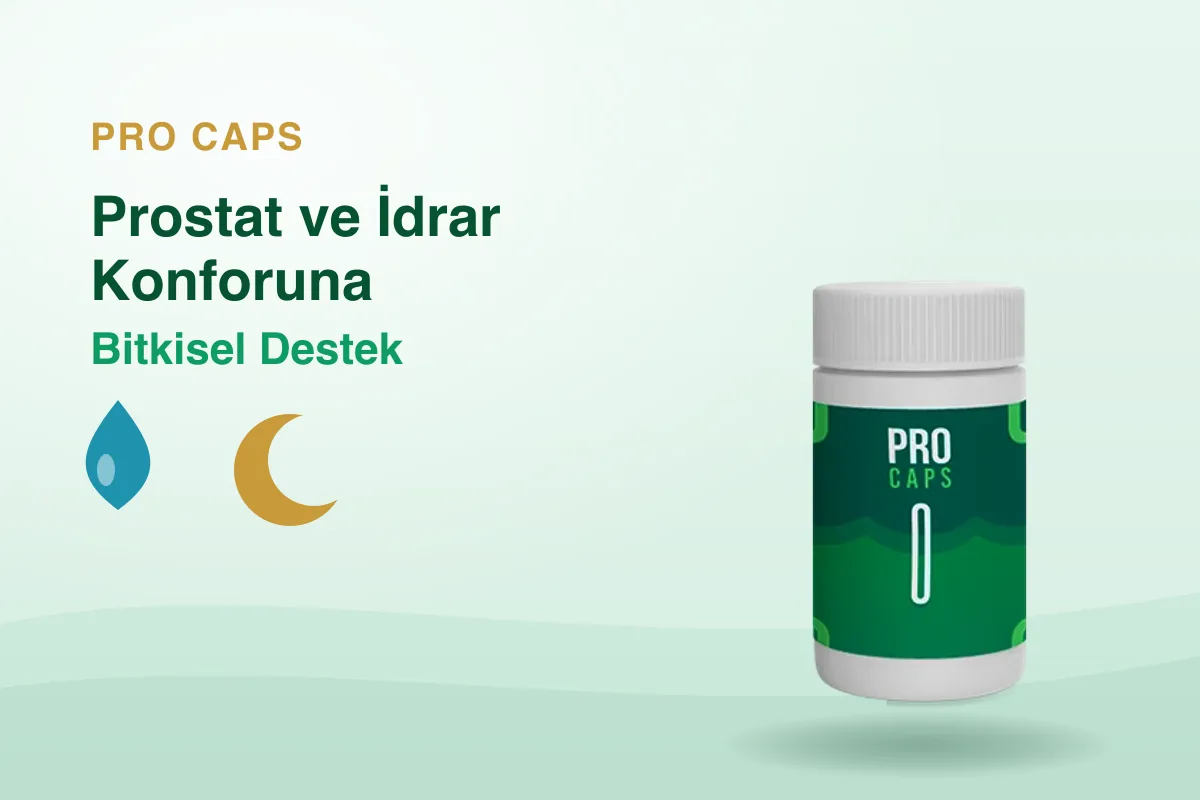 Pro Caps prostat ve idrar konforuna bitkisel destek